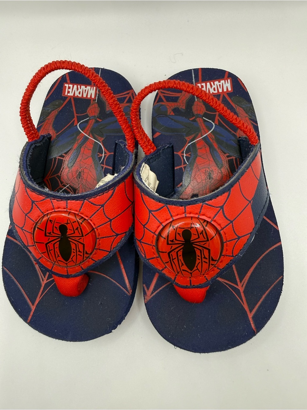 Kids Spider-Man Red & Navy Toe-Post Sandals